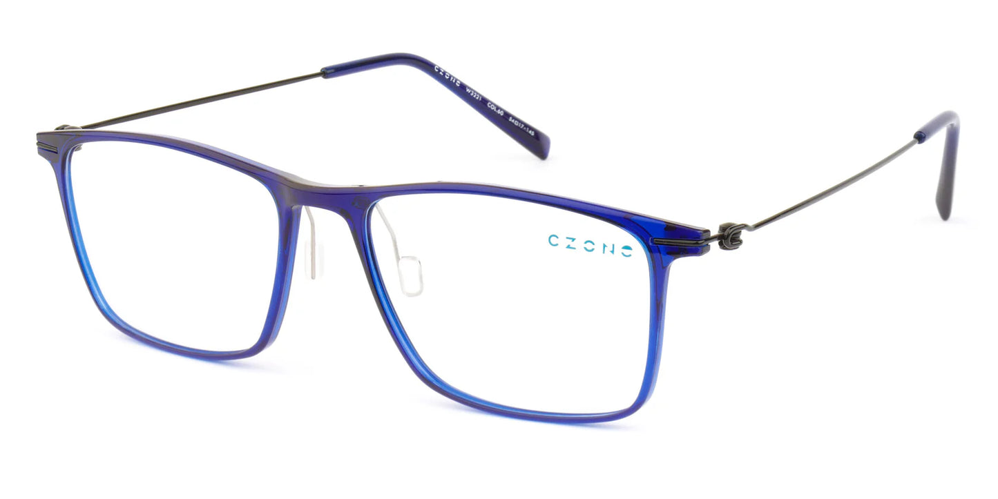 Blue Full Rim Square Eyeglasses W3221