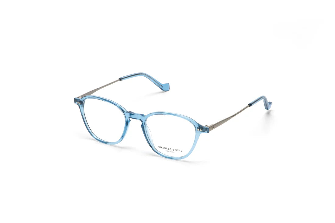 Blue Full Frame Oval Eyeglasses CSNY30086