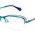 Blue Semi-Rimless Cat Eye Eyeglasses A4134
