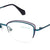 Blue Semi-Rimless Cat Eye Eyeglasses U2232
