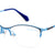 Blue Semi Rimless Cat Eye Eyeglasses X2268