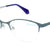 Blue Semi Rimless Modified Oval Eyeglasses W2262