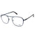 Blue Transparent Full Frame Oval Eyeglasses WM50133