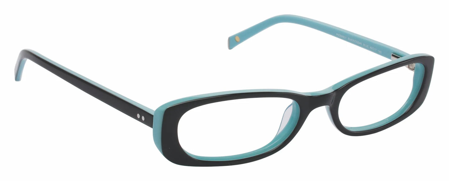 Blue Transparent Full Rim Cat Eye Eyeglasses LL106