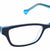Blue Transparent Full Rim Rectangle Eyeglasses LL132