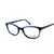 Blue Transparent Full Rim Rectangle Eyeglasses WM50020