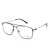 Blue Transparent Full Rim Rectangle Eyeglasses WM50155