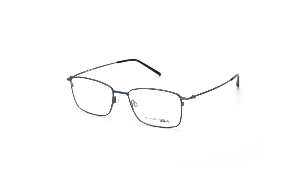 Blue Transparent Full Rim Rectangle Eyeglasses WM50182