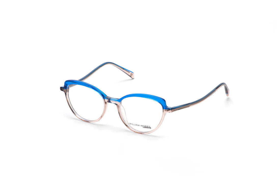 Blue Transparent Full Rim Rectangle Eyeglasses WM50205