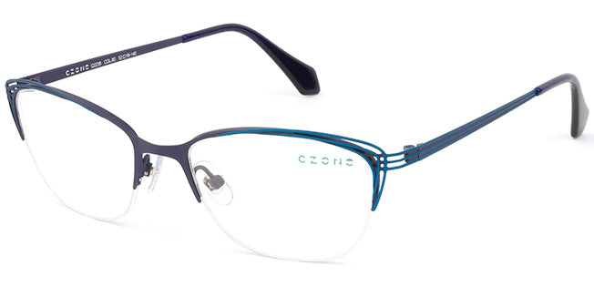 C-Zone Semi-Rimless Cat Eye Eyeglasses Q2238