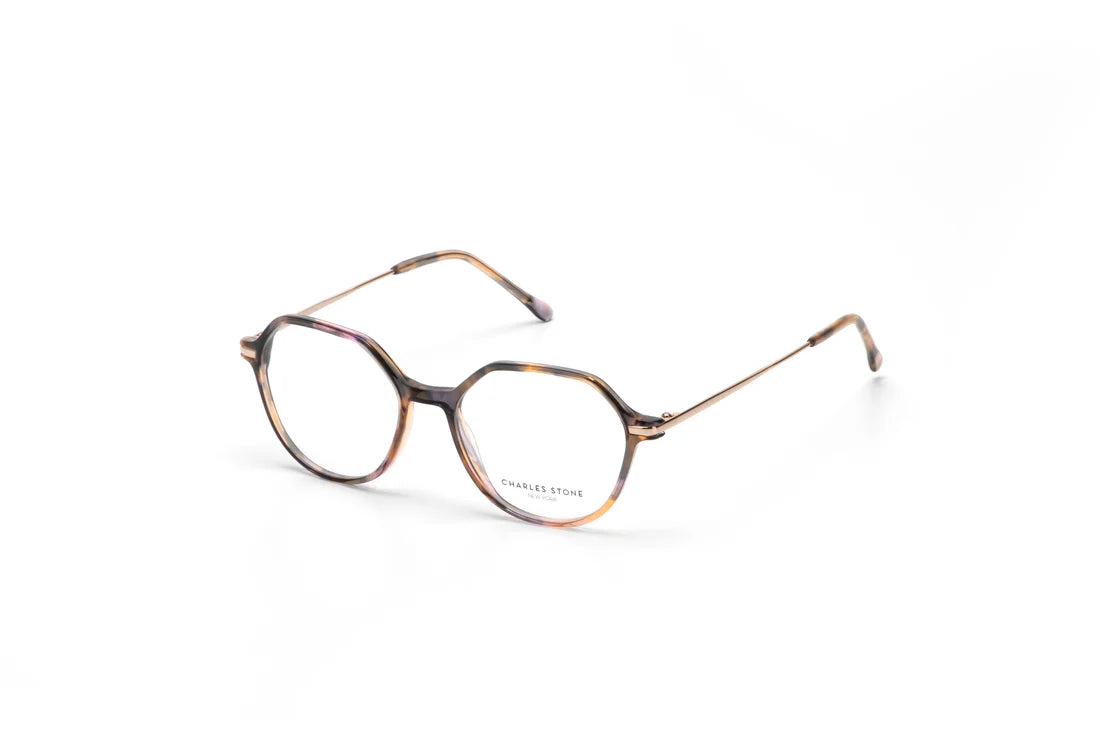 Brown Full Frame Oval Eyeglasses CSNY30082