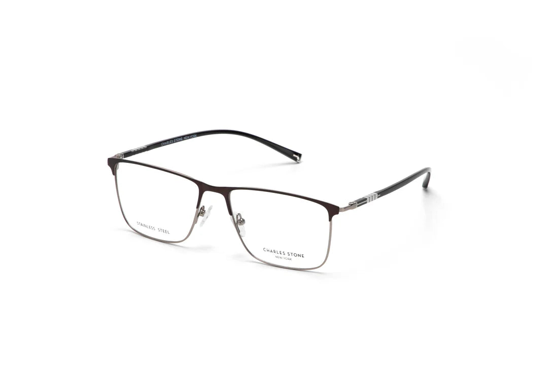 Brown Full Frame Rectangle Eyeglasses CSNY30088