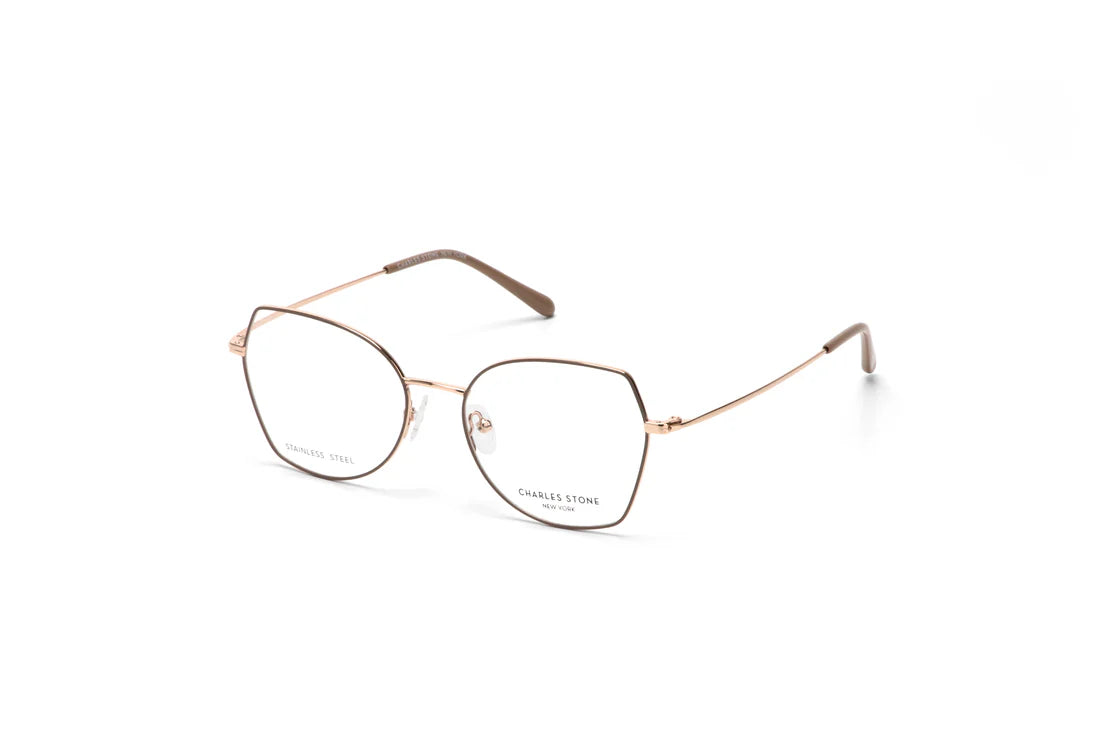 Brown Full Frame Rectangle Eyeglasses CSNY30103