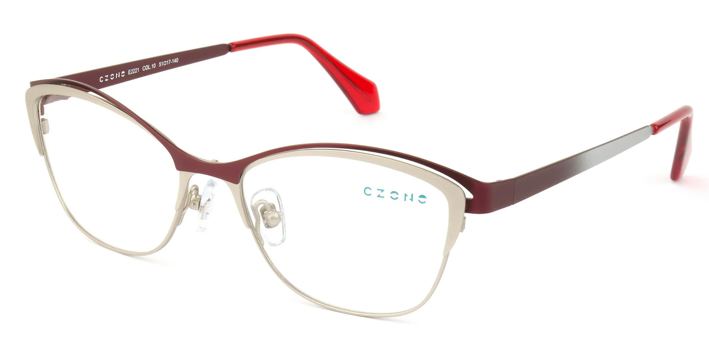 Brown Full Rim Cat Eye Eyeglasses E2221