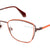 Brown Full Rim Cat Eye Eyeglasses J2295