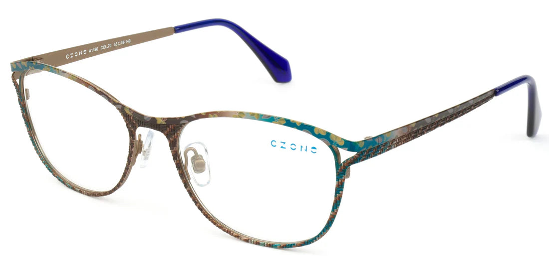 Brown Full Rim Oval Eyeglasses A1180