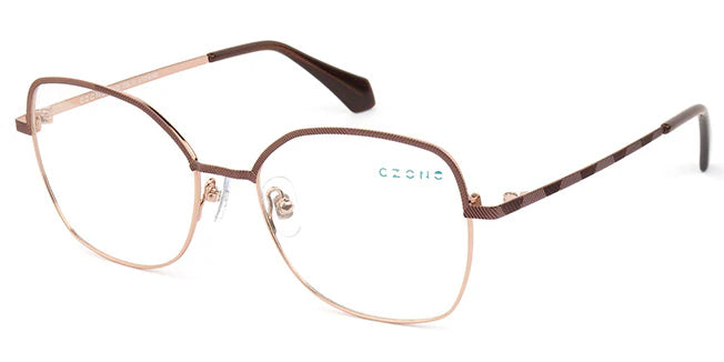 Brown Full Rim Oval Eyeglasses Q2235