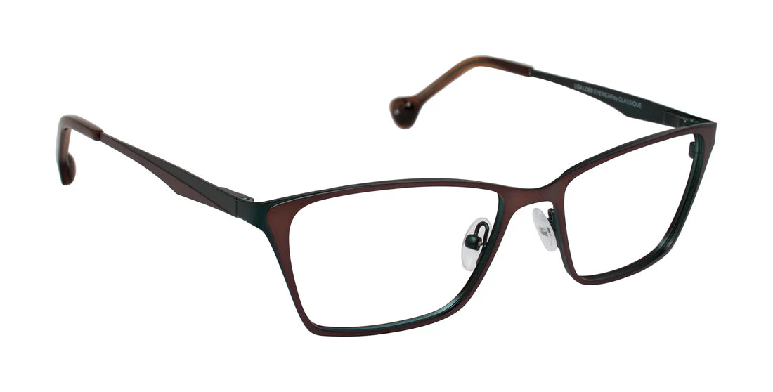 Brown Full Rim Rectangle Eyeglasses LL163
