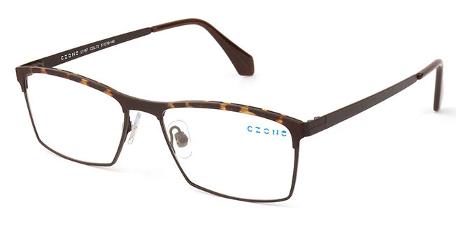 Brown Full Rim Rectangle Eyeglasses U1197