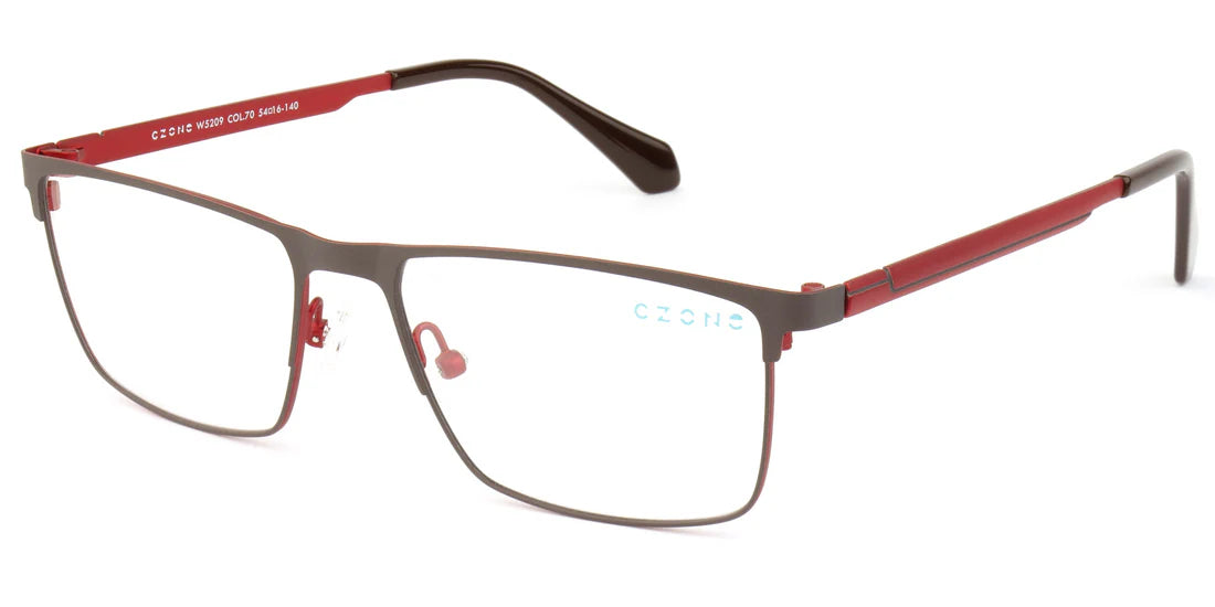 Brown Full Rim Rectangle Eyeglasses W5209