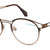 Brown Full Rim Round Eyeglasses U1205