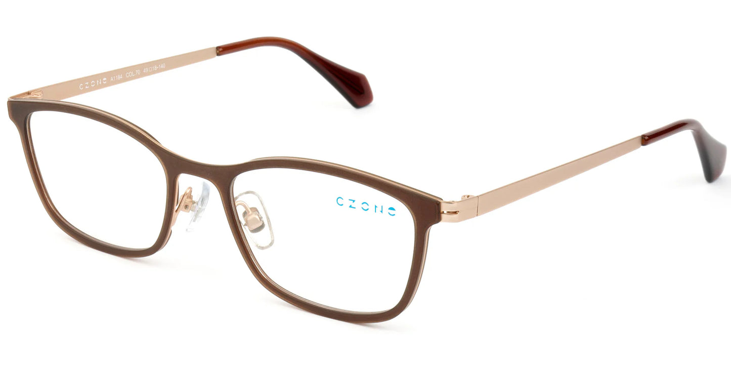 Brown Full Rim Square Eyeglasses A1184