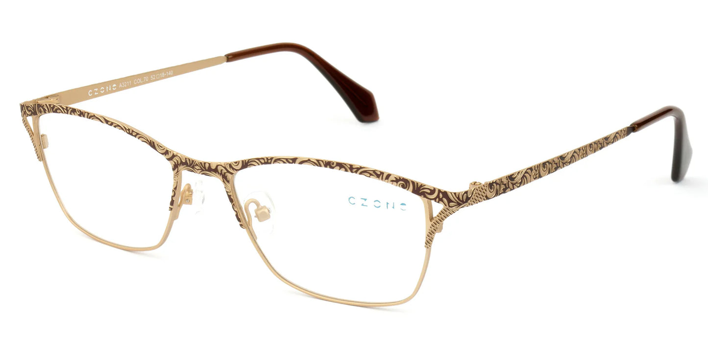 Brown Full Rim Square Eyeglasses A3211