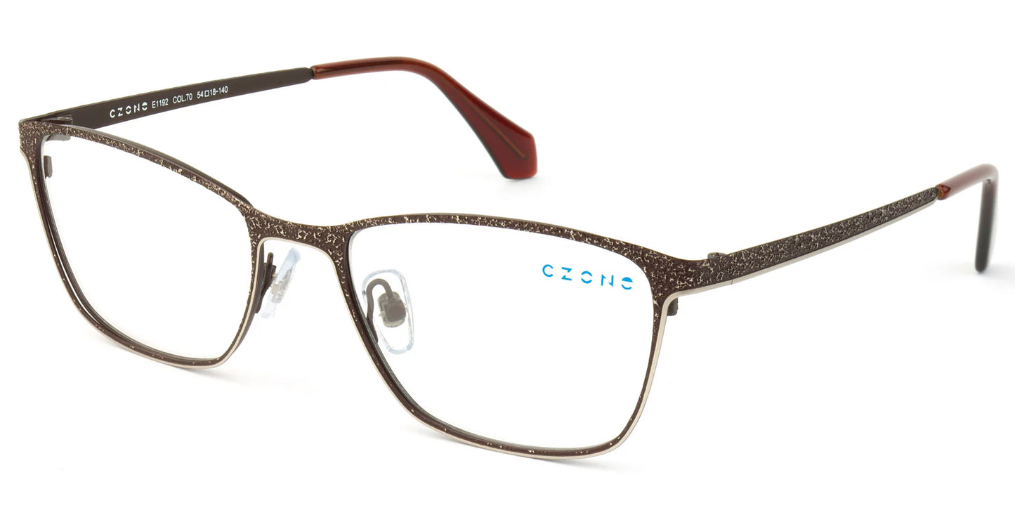 Brown Full Rim Square Eyeglasses E1192