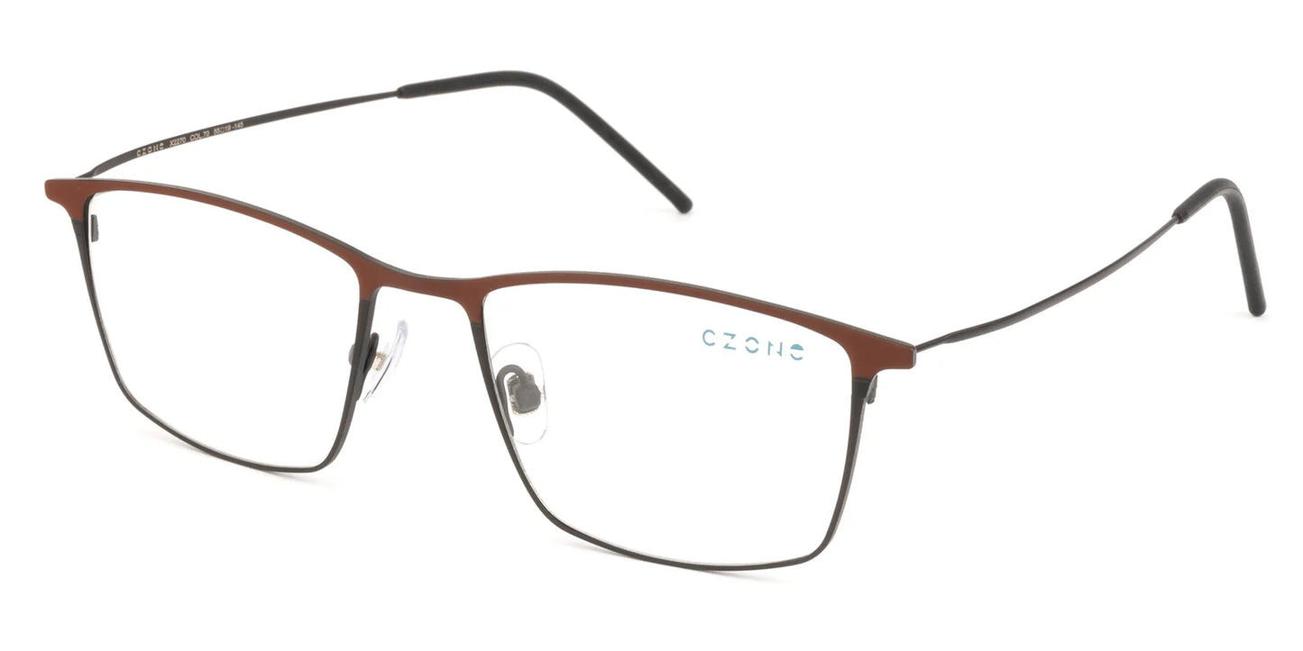 Brown Full Rim Square Eyeglasses X2270