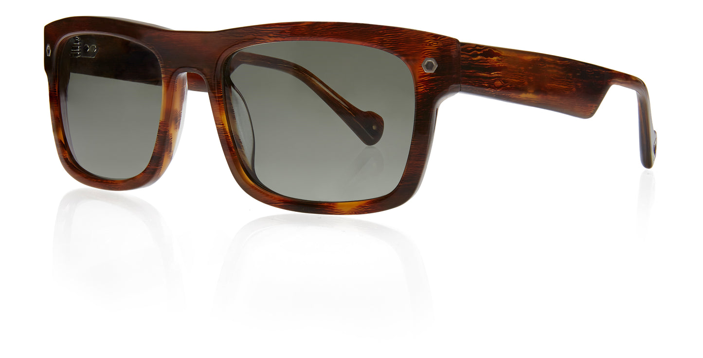Brown Full Rim Square Sunglasses Hex C2 KRS008