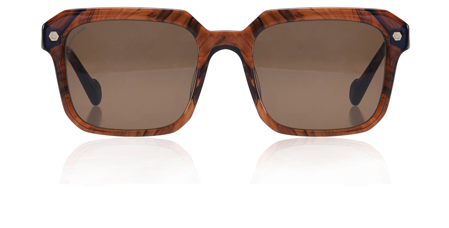 Brown Full Rim Square Sunglasses Jagger C2 Burnt KRS013