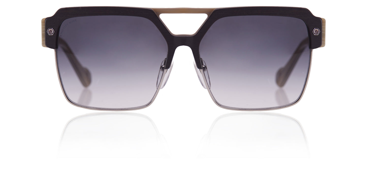 Brown Full Rim Square Sunglasses Sloan C2 Wood KRS014