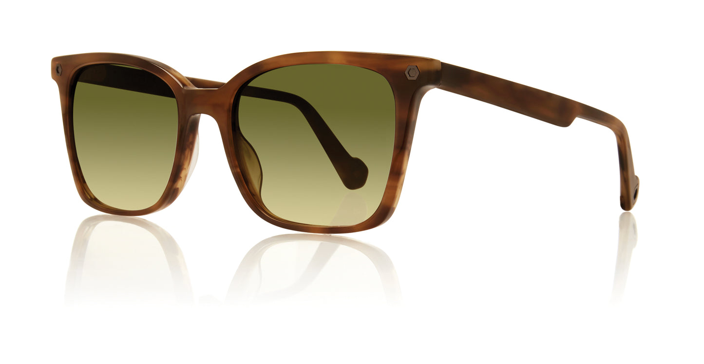 Brown Full Rim Square Sunglasses  Piper C2 Stone KRS033