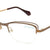 Brown Semi-Rimless Cat Eye Eyeglasses A4134
