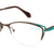 Brown Semi-Rimless Cat Eye Eyeglasses E4135