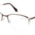 Brown Semi-Rimless Cat Eye Eyeglasses J2294