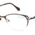 Brown Semi-Rimless Cat Eye Eyeglasses Q4137