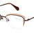 Brown Semi-Rimless Cat Eye Eyeglasses U2232