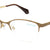 Brown Semi Rimless Modified Oval Eyeglasses W2262