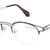 Brown Semi-Rimless Round Eyeglasses Q1209