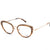 Brown Transparent Full Frame Oval Eyeglasses WM50150
