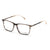 Brown Transparent Full Rim Rectangle Eyeglasses WM50195