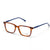 Brown Transparent Full Rim Rectangle Eyeglasses WM50210