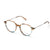 Brown Transparent Full Rim Rectangle Eyeglasses WM50234