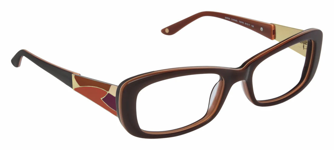 Caramel Full Rim Rectangle Eyeglasses LL115