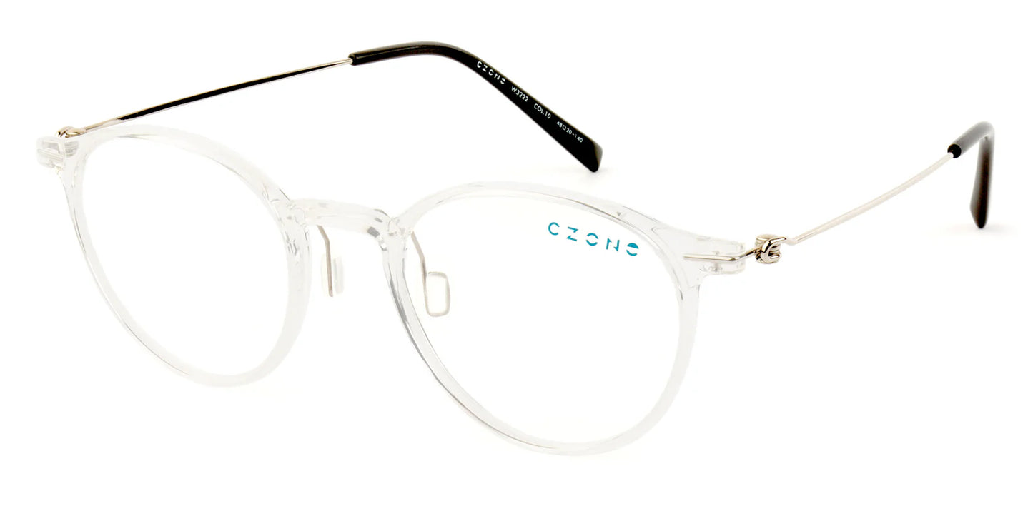 Crystal Full Rim Round Eyeglasses W3222