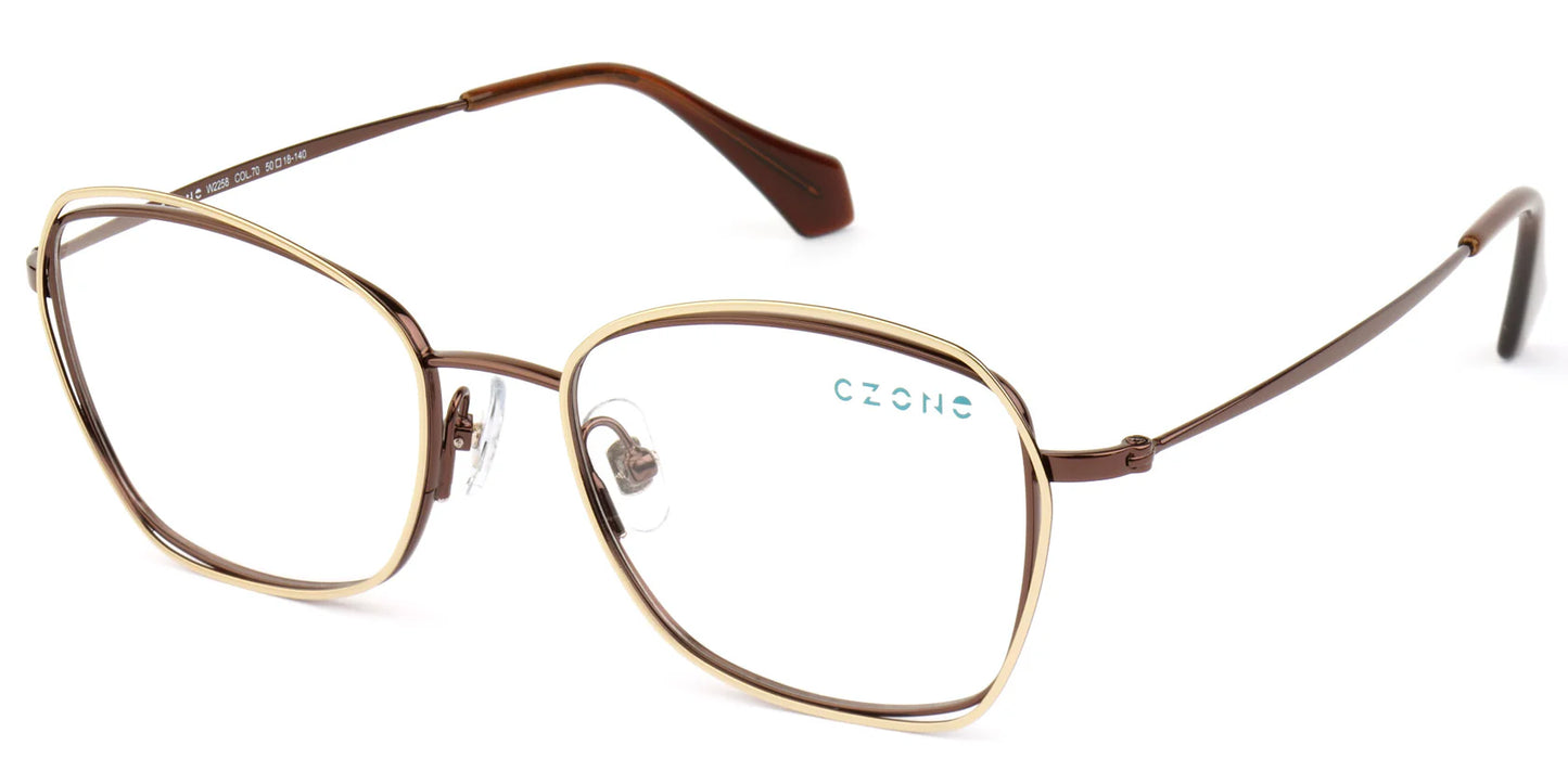 Brown Full Rim Square Eyeglasses W2258