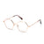 Gold Full Frame Rectangle Eyeglasses CSNY30099