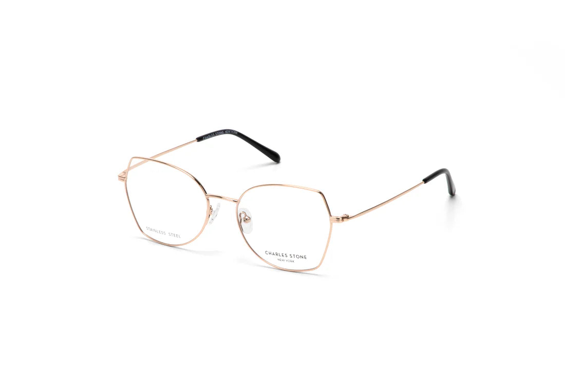 Gold Full Frame Rectangle Eyeglasses CSNY30103