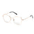 Gold Full Frame Rectangle Eyeglasses CSNY30103